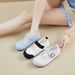 Breathable Velcro Mary Jane Flat Loafers Casual Shoes Comfortable And Sweet_vogvips.com
