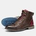 Large Men's Leather Single Fashionable And Beautiful Sizes, Work Clothes, Short Boots, High Top Martin Boots_vogvips.com