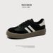 Women's Thick-Soled Casual Sneakers Genuine Leather Retro Classic Versatile Agan Training Shoes_vogvips.com