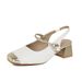 Shallow Mouth Single For Women 2023 Spring Summer New Retro Buckle Low Heel Artistic Square Toe Soft Leather Mary Jane_vogvips.com