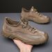 2024 Summer Sandals Genuine Leather Sports Outdoor Hiking Mesh Men's Non-Slip Slip-On Casual Versatile Shoes_vogvips.com