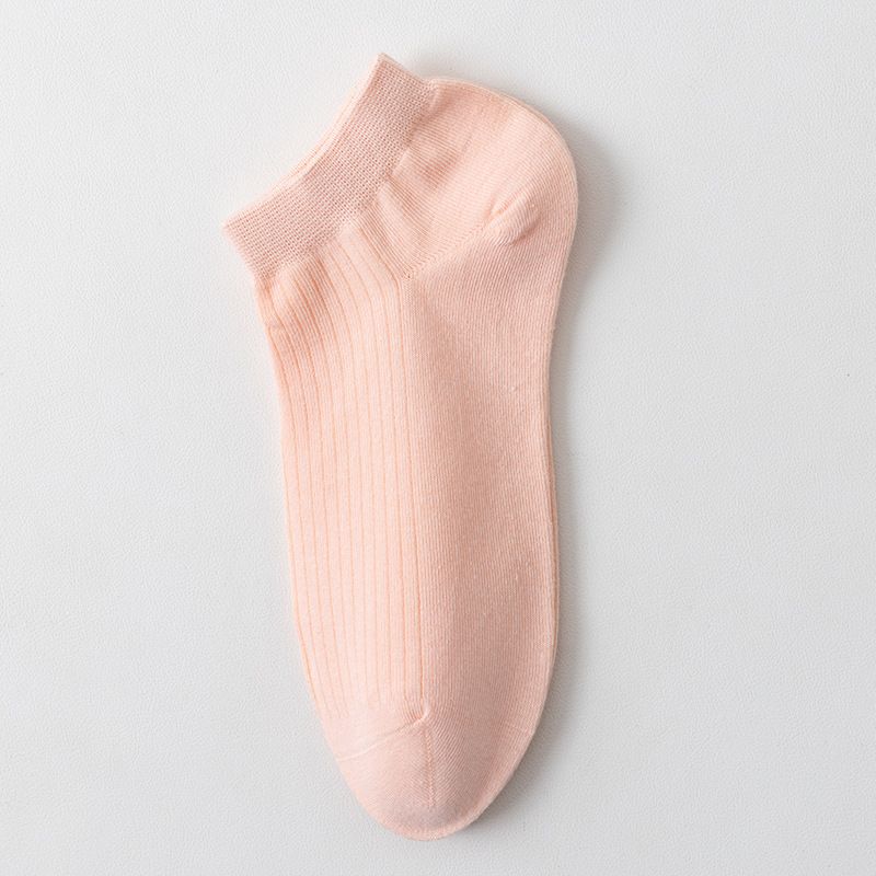 Women's Socks Summer Thin Short Socks Solid Color Draw Breathable Antibacterial Sweat Absorbent Summer Simple All Match Women's Short Socks_vogvips.com