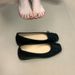 French Style Bow Flat Single Women's Shallow Ballet Granny Shoes Gentle Loafers_vogvips.com