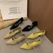Chuyuji Spring Autumn New Style Pointed Toe Side Cutout Slip-On Thin Heel Women's Shoes With One-Strap Buckle For_vogvips.com