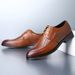 Euro Step Brogue Leather For Men Korean Style Trendy Versatile Pointed Toe Lace-up Fashion British Business Formal Hollow Casual_vogvips.com