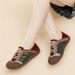 Retro Artistic Style Color-Blocked German Training Shoes For Women, New Round-Toe Design, Comfortable, Lightweight,_vogvips.com