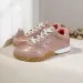 Okimoz Casual Running Sneaker Designer Shoes Pink Metallic Suede Retro Sneakers For Women Big Size_vogvips.com