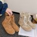 Women Boxing Boots 2025 Autumn New High-Top German Training Women's Breathable Casual Sports Western Cowboy Boxing Shoes Short Boots_vogvips.com