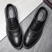 Business round toe leather shoes men's carved Brock dress Derby shoes_vogvips.com
