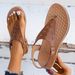Large Size Women's 2025 Summer New Flat Toe Beach Shoes For Vacation And Leisure, Hollow Roman Sandals_vogvips.com