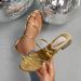 Summer New Cross-border Flat Slippers, Slip-on, Suitable For Outdoor Wear On The Beach, Versatile Casual Women's Gold_vogvips.com