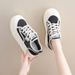 Breathable Little White Shoes Women's Shoes Mesh Shoes Thick-soled Lace Thin Casual Board Shoes_vogvips.com