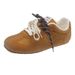 Women's Shoes Genuine Leather Training Shoes, Autumn New Style, Round Toe, Soft Sole, Thick Sole, Versatile, Lightweight Cowhide Casual Sports Shoes_vogvips.com