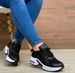 New Fashion Low Top Dad Round Toe Middle Heel Lace Up Mesh Casual Sports Women's Single Shoes Large_vogvips.com