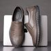 2024 Spring New Breathable Men's Leather Surface Soft Sole Daily Slip-On Driving Casual Shoes_vogvips.com