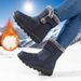 Snow Outdoor Rabbit Fur Plush Wide Velcro Mid-Calf Shoes Waterproof Women's Cotton Boots EU Size 45_vogvips.com