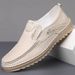 Spring And Autumn Season Daily Commuting Soft Sole Handcrafted Breathable Top Layer Cowhide Men's Casual Leather Shoes_vogvips.com