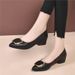 Soft Leather Shallow Mouth Single Shoes Women's Patent Leather Non-slip Soft Sole Breathable Mother Work Shoes Women's Small Leather Shoes_vogvips.com