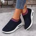 New Plus Size Fly Woven Sports Elastic Socks, Summer Women's Shoes, New Foot Pedals_vogvips.com
