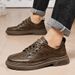 Regal Footwear 2025 New Large Size 46 Leather Summer British Business Casual Men's Work Shoes Low-top Martin Boots_vogvips.com