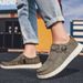 Men's loafers flying woven casual shoes men lazy slip-on boat shoes_vogvips.com