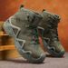 Men's Low-Cut Outdoor Work Tactical Boots, Non-Slip, Durable Thick-Soled, Vintage Style, Teenagers' Hiking And_vogvips.com