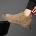 European Warm Series Chelea Men Autumn Breathable Mid-top Genuine Leather Short Britih Style High-top Workwear Trendy Veratile Martin_vogvips.com