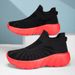 Couple Flying Weaving Sports Casual Shoes Socks Shoes Large Size Heightening Shoes Four Seasons_vogvips.com