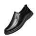 Men's Business Formal Casual Shoes 2026 New Style in Stock Leather Black Microfiber Leather Middle Aged And Elderly Dad Shoes_vogvips.com