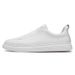 Large Size Cowhide Board Shoes Men's European Station Elastic Free Shoelaces White Shoes Casual Loafers Men's Shoes_vogvips.com