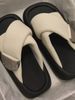 European Collection 2026 Summer Metallic Cross-Strap Sandals For Women, Thick-Soled Height-Increasing Casual Vacation_vogvips.com