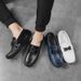Live Streaming Doudou Shoes, Large Size Lazy Driving Shoes, British Casual Shoes, Genuine Leather Men's Shoes_vogvips.com