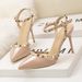Women S Pumps Rivet High Heels Stiletto Korean Version Versatile Nude Color Cool One Word Buckle Bag Heel Sandals_vogvips.com