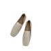 Women's Single 2023 New Spring Flat Square Toe Granny Shallow Mouth Sole Slip-On Small Shoes Korean Style Soft Leather_vogvips.com
