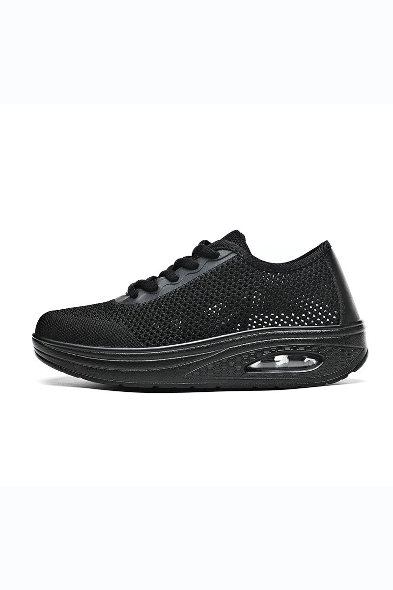 Summer New Hollow Breathable Fly Woven Rocking Shoes, Sports Shoes, Casual Shoes, Thick Soled Height Increasing Women's Shoes_vogvips.com