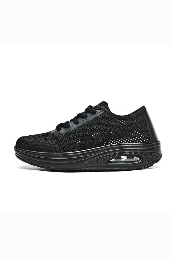 Summer New Hollow Breathable Fly Woven Rocking Shoes, Sports Shoes, Casual Shoes, Thick Soled Height Increasing Women's Shoes_vogvips.com