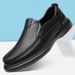 Euro Step Casual Summer New Hollow Out Genuine Leather Soft Sole Men's Middle-aged And Elderly Dad Shoes Men_vogvips.com