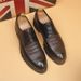 Euro Step Youth Casual Genuine Men's Thick Sole Brogue Carved Hairstylist Trend Wedding Work Leather Shoes_vogvips.com