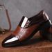 Dress leather shoes men's feet lazy shoes patent leather shine professional work shoes leather shoes men's shoes_vogvips.com