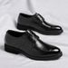 British-style Men's Business Formal Leather Shoes, Low-top, Fashionable, Casual, Lace-up, Black, Direct From The_vogvips.com