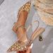 Cross-border Exclusive Supply Of European American Fashion Pointed-toe Backless High-heeled Rhinestone Sandals, Evening_vogvips.com