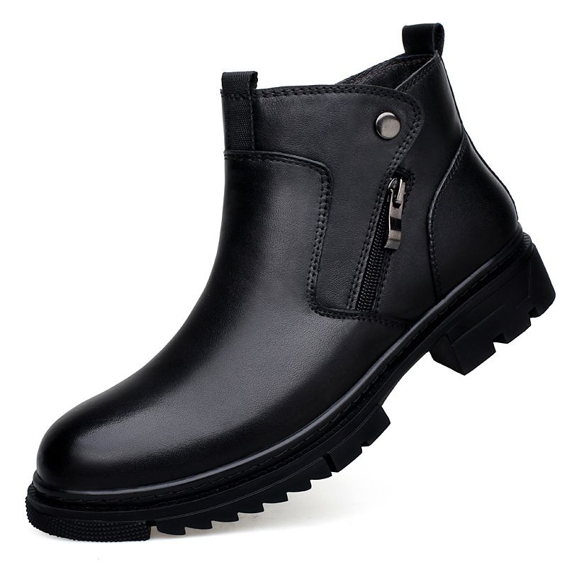 Large Size Martin Boots Men's Casual Medium Tube Head Layer Non-slip And Warm_vogvips.com