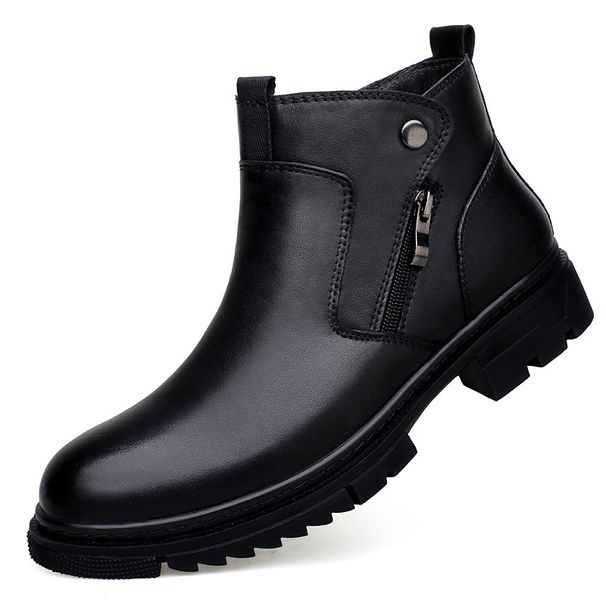 Large Size Martin Boots Men's Casual Medium Tube Head Layer Non-slip And Warm_vogvips.com
