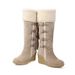 Women's Shoes Large Size Back Lace Up Tassel High Boots Sleeve Wedge Heel Snow Boots_vogvips.com
