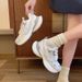 Silver White Mesh Height Enhancing Thick Soled Dad Summer New Breathable And Comfortable Casual Sports Shoes For_vogvips.com