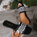 2025 Summer New Women's Letter Fashion Slippers Flat Shoes Beach Comfortable Versatile Sandals_vogvips.com