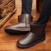 Men's Winter Snow Boots Fleece Lined Waterproof Thick Warm PU Leather Martin Trendy Couple Cotton Shoes for Men And Women_vogvips.com