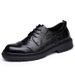 Business Formal British Round Toe Derby Genuine Leather Casual Lace-up Men's Breathable Groom Wedding Shoes Men_vogvips.com