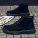Men's New Casual Short British Style Canvas Mid Cut Workwear Boots, Men's Martin Boots_vogvips.com