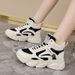 Gaobang Dad 2025 Spring Women's New Breathable Sports Korean Edition Versatile Thick Bottom Casual Running Shoes_vogvips.com